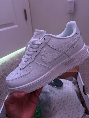 Nike All-White LV Monogram Air Force 1 Low